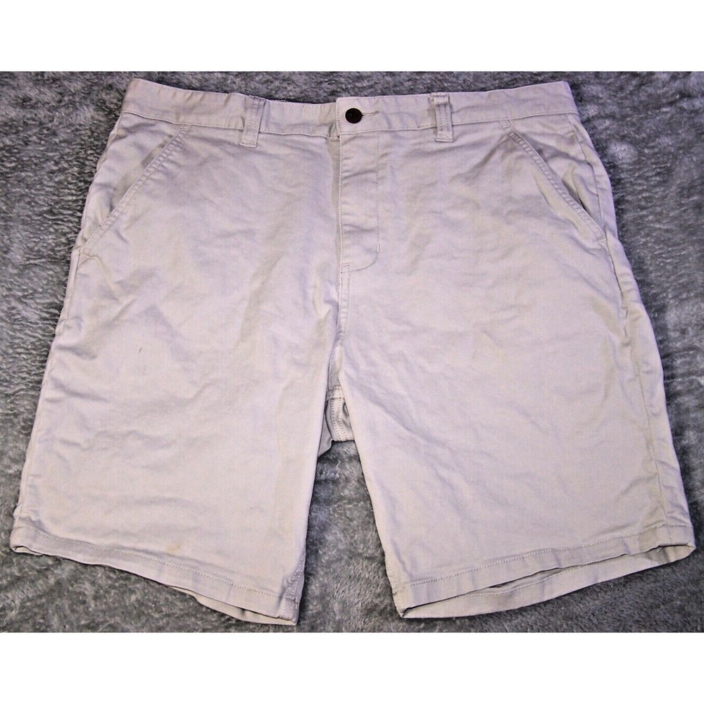 Charles & A‎ Half Shorts Men's 36X7 Chino Cotton Blend Tan Slash Pockets